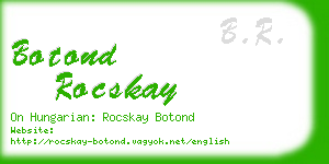 botond rocskay business card